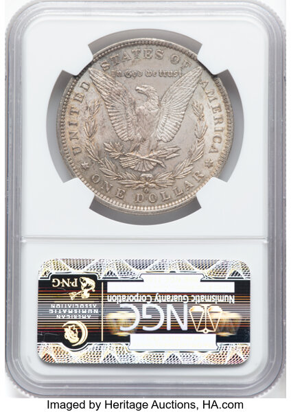 1886-O $1  Clashed Reverse BER, VAM-1A1 MS62 CAC thumbnail 2