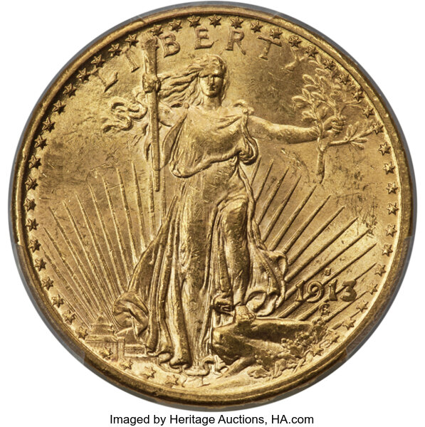 1913-S $20  MS thumbnail 2