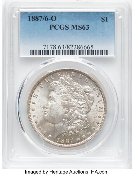 1887/6-O $1  Overdate, VAM-3 MS thumbnail 4