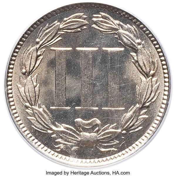 3-Cent Nickel 3cN 1865-1889 [Type] MS67 thumbnail 2