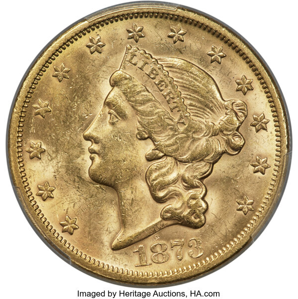 1873-S $20  Closed 3 MS thumbnail 2