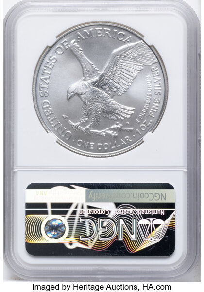 2021-(S) $1  Silver Eagle, Type 2, Emergency San Francisco Strike MS63 thumbnail 10