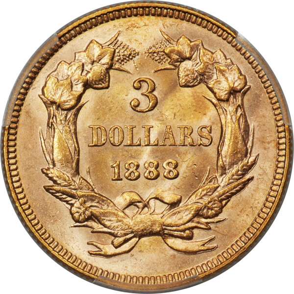 1888 $3 MS67 thumbnail 6