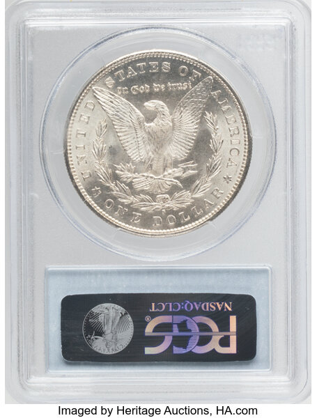 1880/9-S $1  Overdate MS64 thumbnail 2