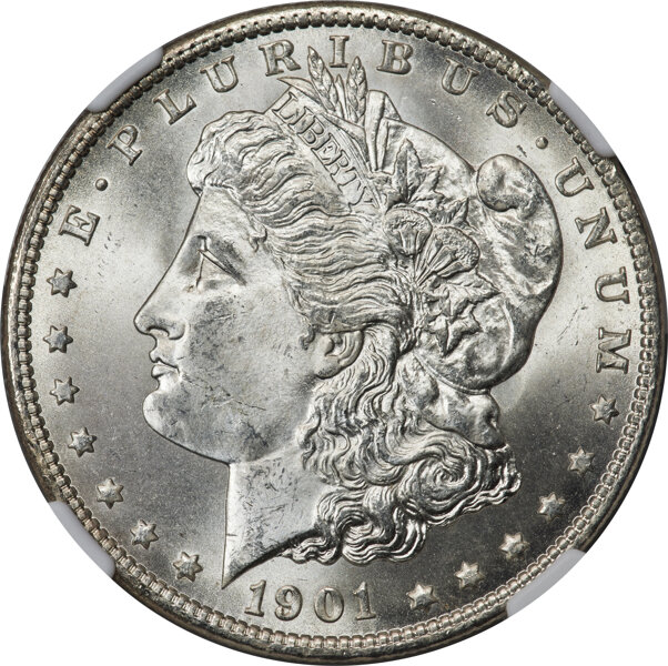 1901-O $1  Doubled Eyelid and Olive, VAM-34 MS thumbnail 2