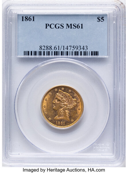 1861 $5  MS thumbnail 3