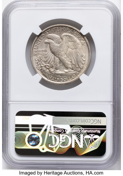 1918-D 50c AU58 thumbnail 2