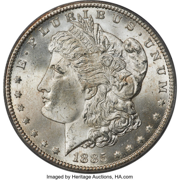 1885-CC $1  Dash Under 8, VAM-2 MS thumbnail 3