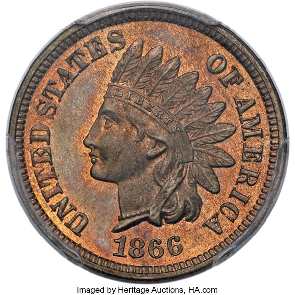 1866 P1c Copper-Nickel, J-456 PR thumbnail 2