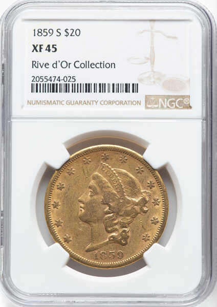 1859-S $20  MS thumbnail 3