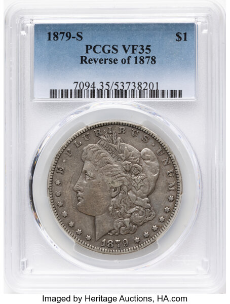 1879-S $1  Reverse of 1878 MS thumbnail 3