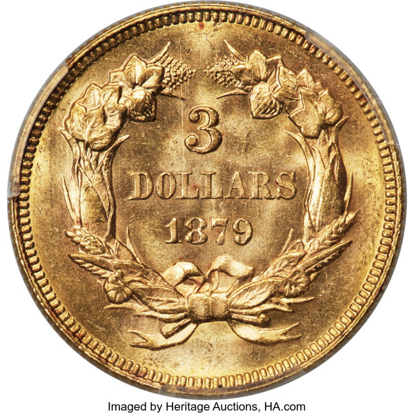 1879 $3 MS64 thumbnail 4