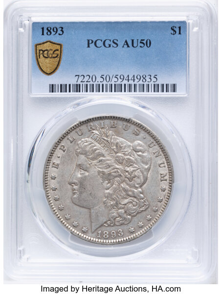 1893 $1 AU50 thumbnail 2