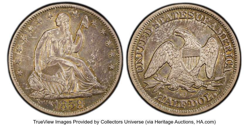 1858-O 50c MS thumbnail 3
