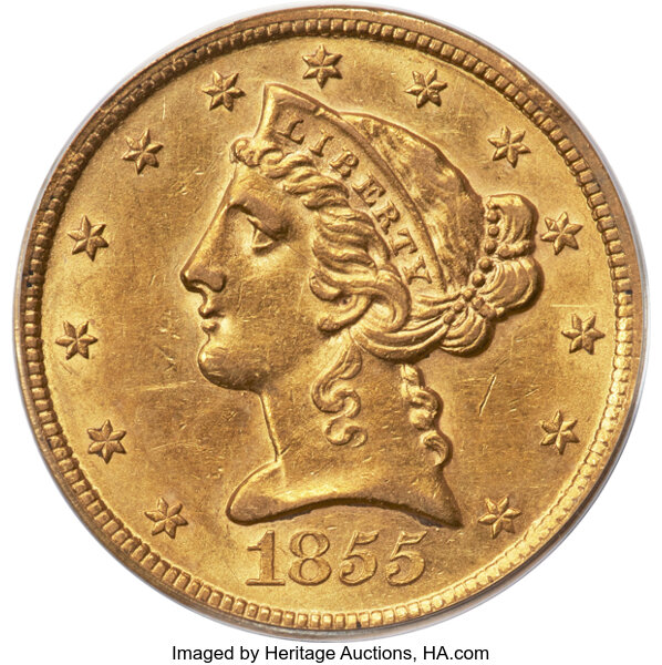 1855-S $5  MS thumbnail 3
