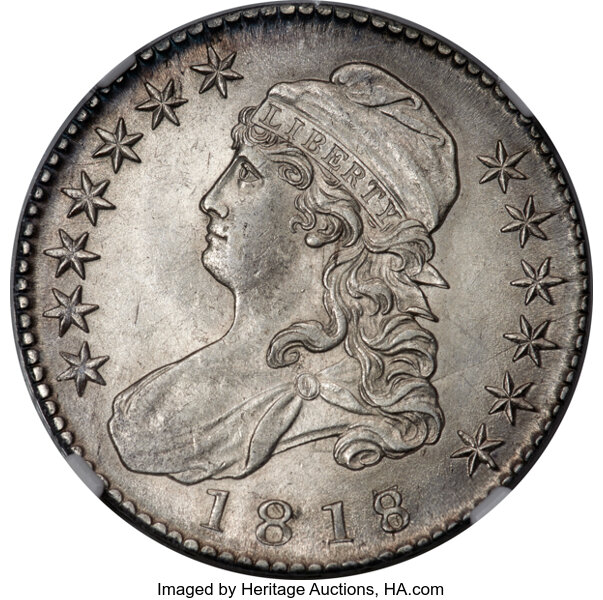 1818/7 50c Large 8, O-101 MS thumbnail 3