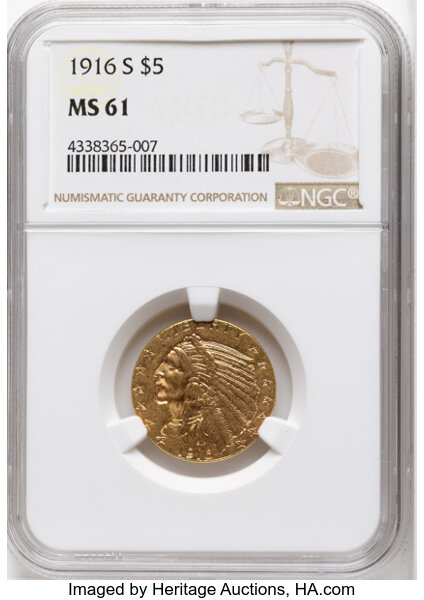 1916-S $5  MS thumbnail 2
