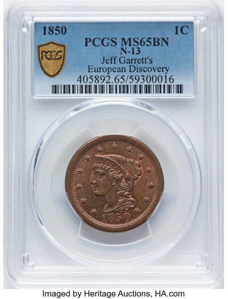 1850 1c N-13 MS BN thumbnail 2