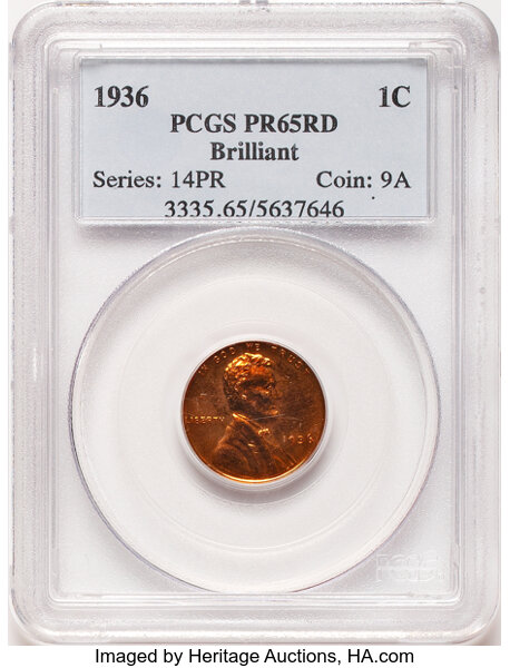 1936 1c Brilliant Finish PR RD thumbnail 2