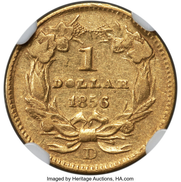 1856-D G$1 MS thumbnail 11