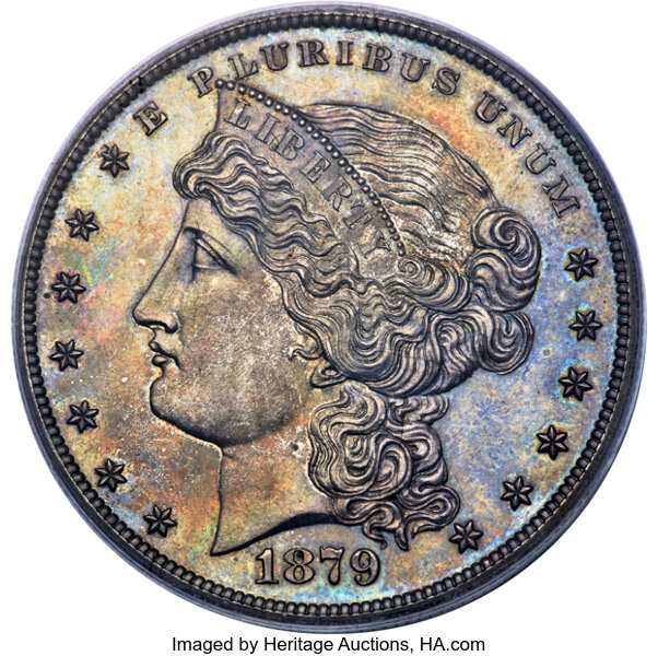 1879 P$1 Metric Dollar, Silver, J-1618 PR thumbnail 2