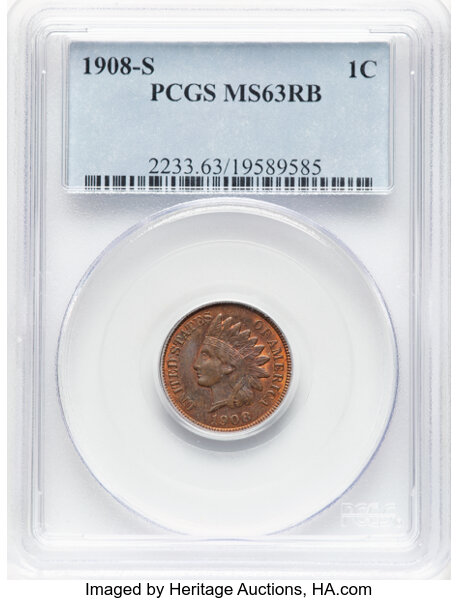 1908-S 1c MS RB thumbnail 3