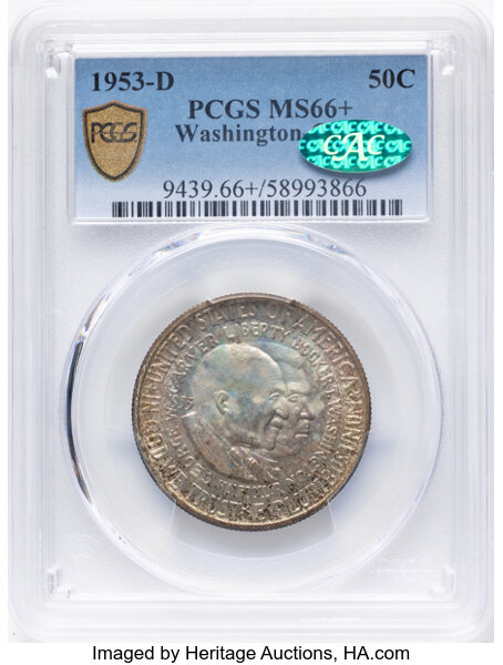 1953-D 50c Washington-Carver MS66 thumbnail 12