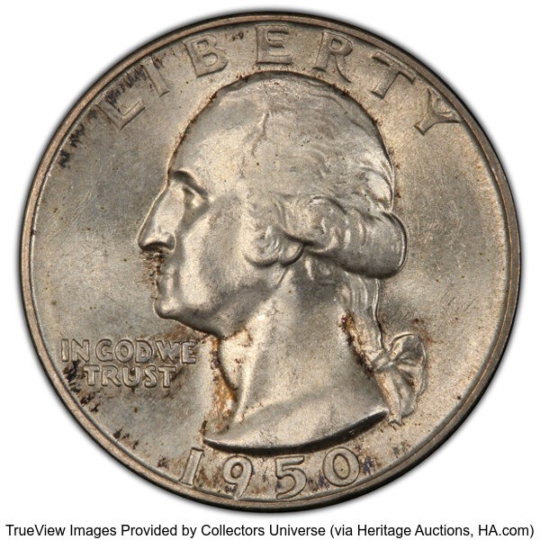 1950-D/S 25c Overmintmark, FS-601 MS thumbnail 2