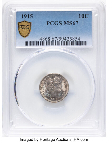 1915 10c MS67 thumbnail 2