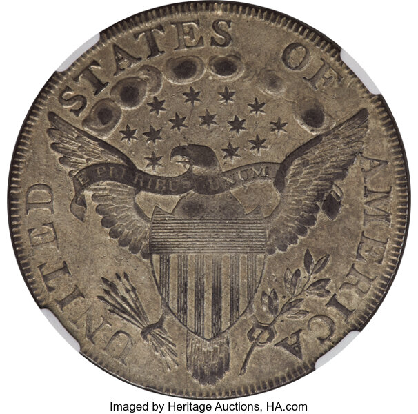 1798 $1  Large Eagle, Pointed 9, 10 Arrows, B-13, BB-108 MS thumbnail 9