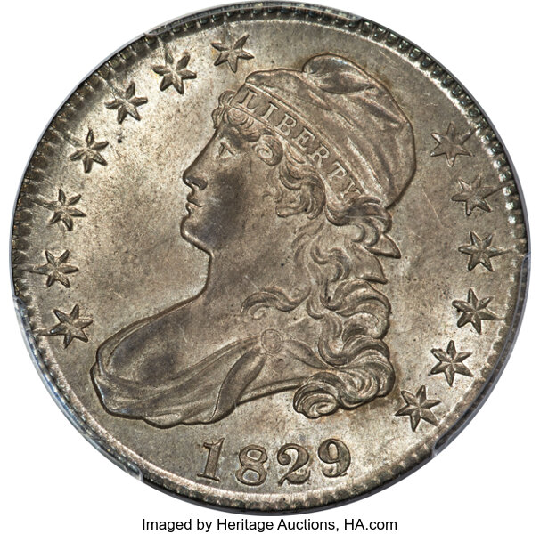 1829/7 50c Overdate, O-102 MS thumbnail 2