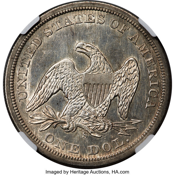 1859-S $1 AU55 thumbnail 13