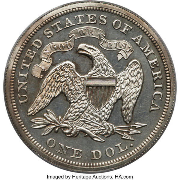 1873 $1  Seated Liberty PR CAM thumbnail 13