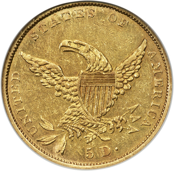 1834 $5  Classic Head, HM-9 MS thumbnail 4