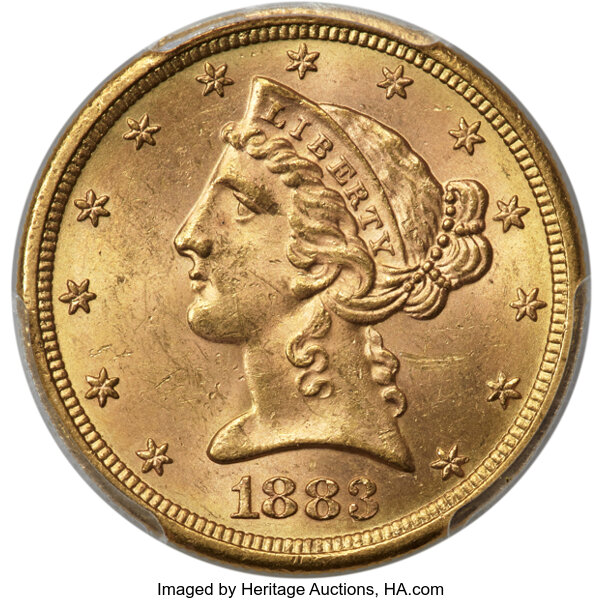 1883-S $5  MS thumbnail 2