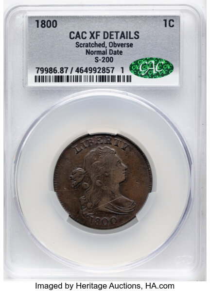 1800 1c Normal Date, S-200  MS BN thumbnail 3