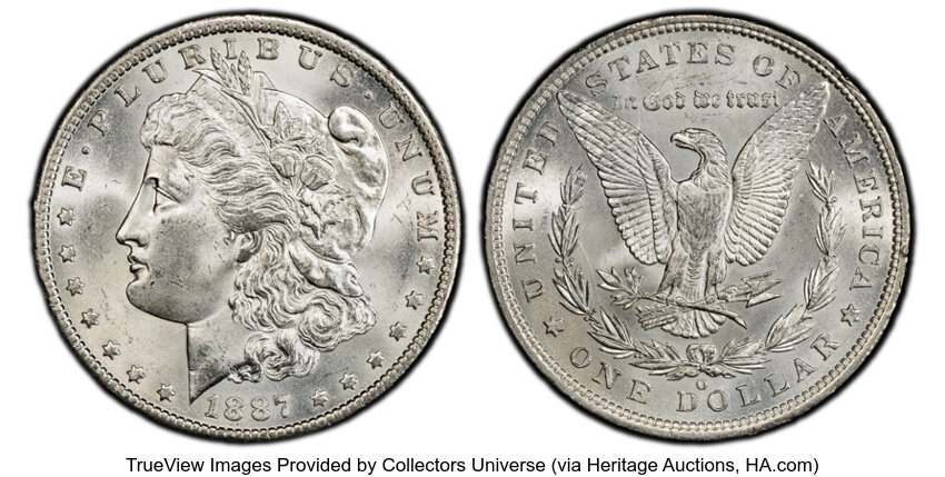 1887-O $1  Doubled Date, Clashed, VAM-2A MS thumbnail 2