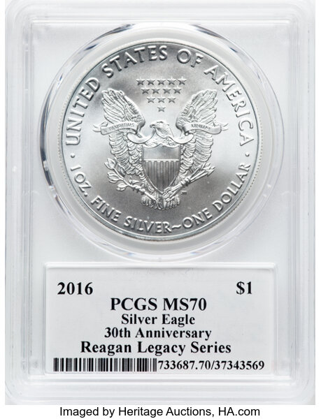 2016 $1  Silver Eagle MS70 thumbnail 6