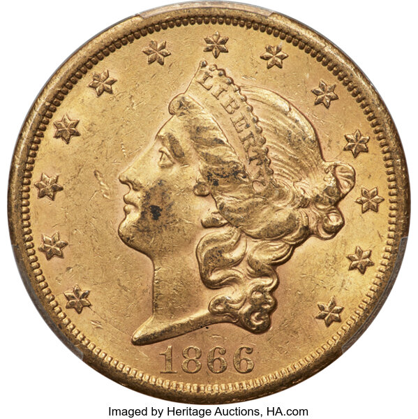 1866-S $20  Motto MS thumbnail 3