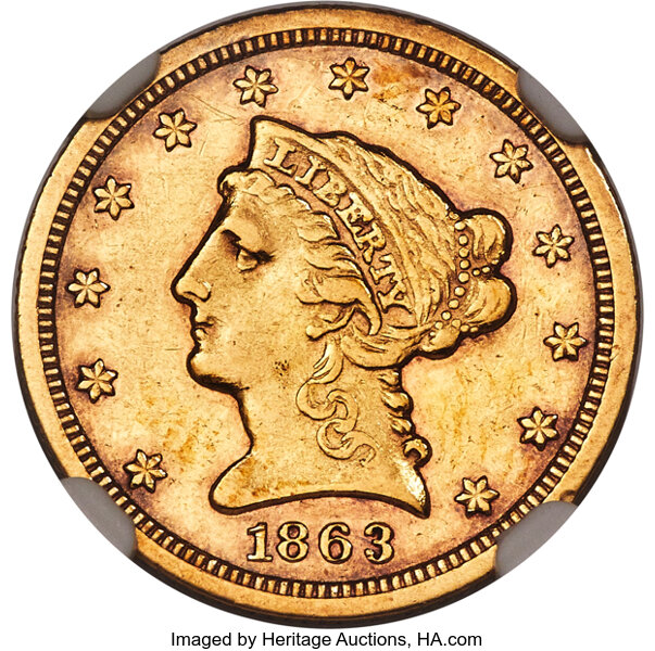 1863-S $2 1/2 MS thumbnail 2