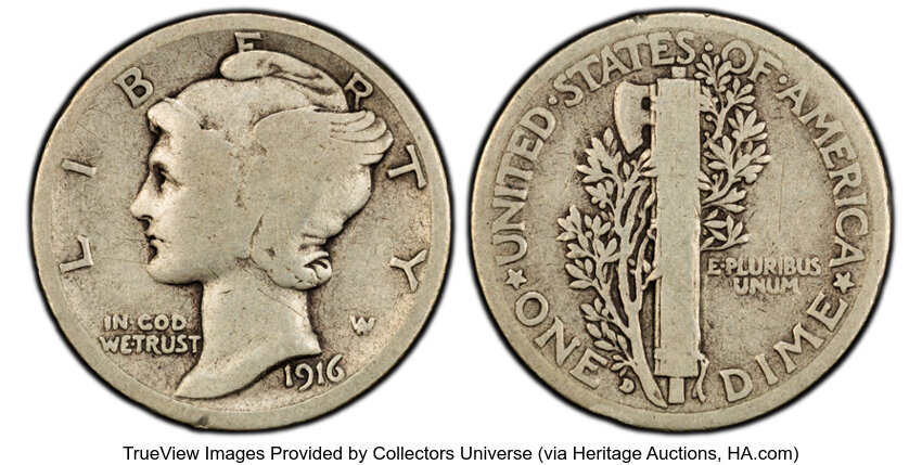 1916-D 10c MS thumbnail 3