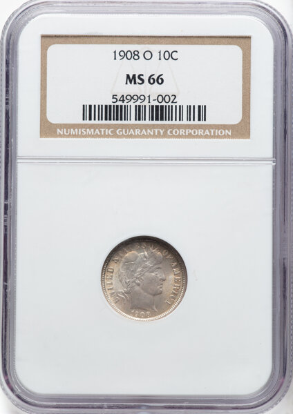 1908-O 10c MS thumbnail 2