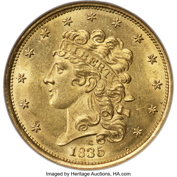 1835 $5  HM-2 MS thumbnail 2