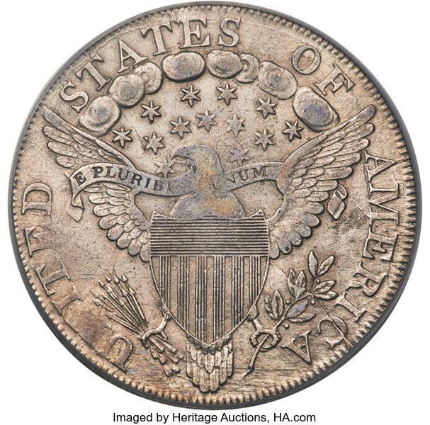 1798 $1  Large Eagle, Pointed 9, 4 Berries, B-8, BB-125 MS thumbnail 8