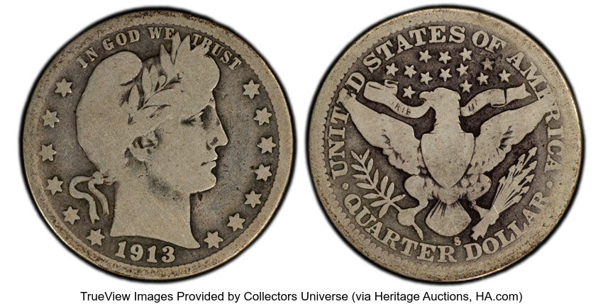 1913-S 25c MS thumbnail 2