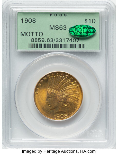 1908 $10  Motto MS thumbnail 3
