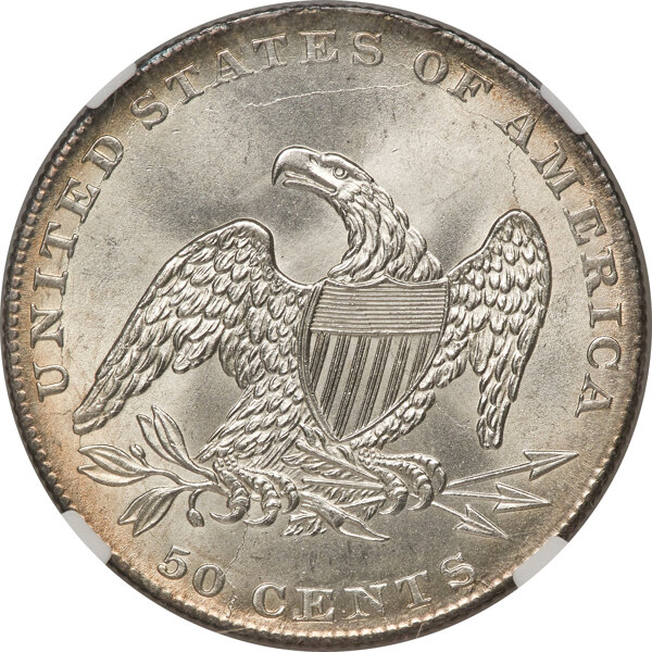 1837 50c Reeded Edge, GR-12 MS thumbnail 5