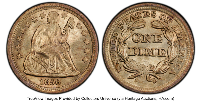 1856 10c Small Date MS thumbnail 3