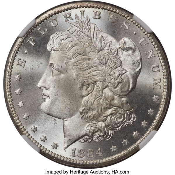 1884-CC $1  Doubled 8 Bottom, VAM-7A MS thumbnail 3