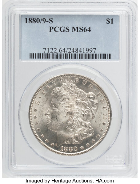 1880/9-S $1  Overdate, VAM-11 MS thumbnail 3